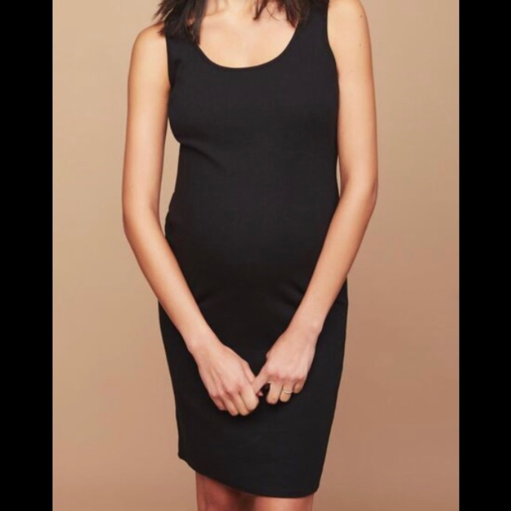 Motherhood black maternity dress